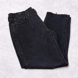 Levi 541 Mens Black Jeans 38x32 Straight Fit Denim Pants